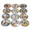 12 Pcs Ceramic Refrigerator Magnets Chinese Style Fridge Magnets, Dream of the Red Chamber