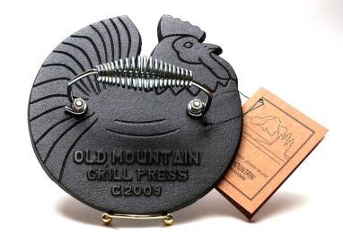 Old Mountain Cast Iron Rooster Grill Press