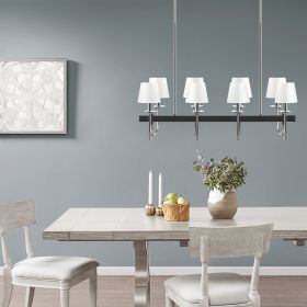 8-Light Traditional Chandelier with Drum Shades