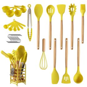 Hecef 32 PCS Silicone Cooking Utensils Set, 446¬∞F Heat Resistant BPA Free Turner Tongs,Spatula,Spoon,Brush,Whisk