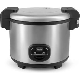 Aroma Housewares 60-Cup (Cooked) (30-Cup UNCOOKED) Commercial Rice Cooker, Stainless Steel Exterior (ARC-1130S), Silver