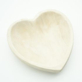 Handcrafted Heart-Shaped Natural Wood Tray