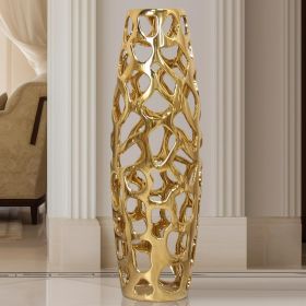 Ceramic Vase Large Floor Vase Handmade Ceramic Flower Holder Hand Carve Vase Made Sophisticated Vessel for Decorative Branches