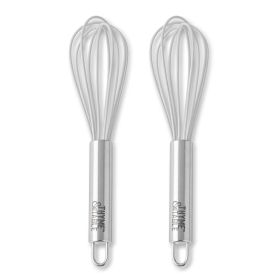 Thyme & Table 2-Pack Silicone Mini Whisks, Gray