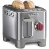 Wolf Gourmet 2-Slice Extra-Wide Slot Toaster with Shade Selector, Bagel and Defrost Settings, Red Knob