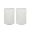 4x6" 2PK Unscented Soy Wax Candle, White