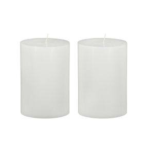 4x6" 2PK Unscented Soy Wax Candle, White