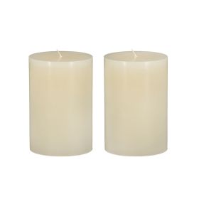 4x6" 2PK Unscented Soy Wax Candle, Ivory