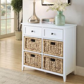 White 6-Drawer Console Cabinet