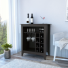 DEPOT E-SHOP Mojito Bar Cabinet, One Open Drawer, One Open Shelf, Black