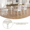 TOPMAX Vintage Traditional 7-Piece 82.7inch Extendable Dining Table Set with 23.6inch Removable Leaf