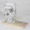 SYNC - [Lotus Leaves] Graphic Mug / Wood Coaster - No Handle (4.4 inch height)