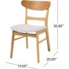 Dining Chairs |-f-| Light Beige Natural Oak Home Furniture Frederica Mid-Century Modern Dining Chairs (Set of 4) Interior Chair