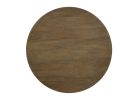 Havanna Vintage Walnut 47" Wide Contemporary Round Dining Table with Off White Colored Base