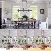 Black Dining Room Chandelier 12-Lights Mid Century Pendant Light for Farmhouse Kitchen, Industrial Chandeliers with E12 Base