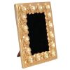 6.5x8.5" Vintage Gold Photo Frame with Flower Design