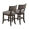 Dining Room Furniture Counter Height Dining Table w Butterfly Leaf Rustic Espresso Storage Base 7pc Dining Set 6x High Chairs Unique Design Back