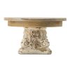 D9.5" x 5.5" Cake Stand, Wood Cake Plate with Magnesium Base