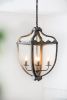 4 - Light Metal Chandelier, Hanging Light Fixture with Adjustable Chain for Kitchen Dining Room Foyer Entryway, Bulb Not Included