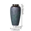 Vintage Smoke Ceramic Vase 7"D x 14"H - Artisanal Piece for Your Home