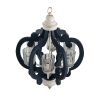 Wood Chandelier 6 - Light Farmhouse Pendant Lighting Natural Wood Hanging Light Fixture for Kitchen Living Dining Room, Bulb Not Included