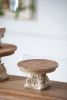 D9.5" x 5.5" Cake Stand, Wood Cake Plate with Magnesium Base