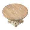 D9.5" x 5.5" Cake Stand, Wood Cake Plate with Magnesium Base