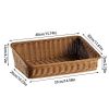 Rectangular Rattan Serving Tray Wicker Woven Basket Bathroom Tray Woven Bread Baskets With Handles Storage Basket For Parties