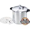 Presto 01784 23-Quart Induction Compatible Pressure Canner, Silver, Aluminum