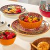 8" Colorful Salad Plates Set of 6, Ceramic Dinner Plates for Pasta, Pancakes, Steak, Porcelain Porcelain Serving Dishes