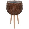 Planter 3 pcs Wicker with PE Lining