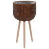 Planter 3 pcs Wicker with PE Lining