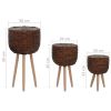 Planter 3 pcs Wicker with PE Lining