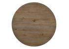 Brutus 47" Vintage Walnut 47" Wide Contemporary Round Dining Table with Wheat Colored Base