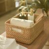 (13.13-in W x 5.5-in H x 9.5-in D) Natural Rattan Basket