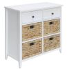 White 6-Drawer Console Cabinet