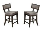 Dining Room Furniture Counter Height Dining Table w Butterfly Leaf Rustic Espresso Storage Base 7pc Dining Set 6x High Chairs Unique Design Back