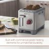 Wolf Gourmet 2-Slice Extra-Wide Slot Toaster with Shade Selector, Bagel and Defrost Settings, Red Knob