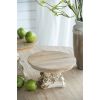 D9.5" x 5.5" Cake Stand, Wood Cake Plate with Magnesium Base