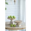 D9.5" x 5.5" Cake Stand, Wood Cake Plate with Magnesium Base