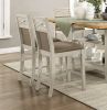 7pc Dining Set Counter Height Table Base with 2 Shelves