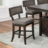 Dining Room Furniture Counter Height Dining Table w Butterfly Leaf Rustic Espresso Storage Base 7pc Dining Set 6x High Chairs Unique Design Back