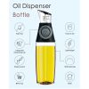 1pc Oil Dispenser Bottle; 17oz Olive Oil Dispenser Oil Sprayer; Clear Glass Refillable Oil And Vinegar Dispenser Bottle With Measuring Scale Pump For