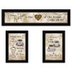 "Love of Nature Kitchen" 3-Piece Vignette By Trendy Decor 4U, Black Frame