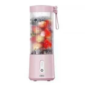 Portable Fruit Blender, 6 Blades, 15.2oz, Juicers Blender (Color: Hot Pink)