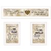 "Love of Nature Kitchen" 3-Piece Vignette By Trendy Decor 4U, White Frame