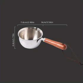 1pc; Melting Pot; Stainless Steel Double Spouts Pot; For Melting Chocolate; Warming Oil; And More; Mini Stuff; Kitchen Gadgets; Home Kitchen Items (Items: Melting Pot, size: 120ml Small)